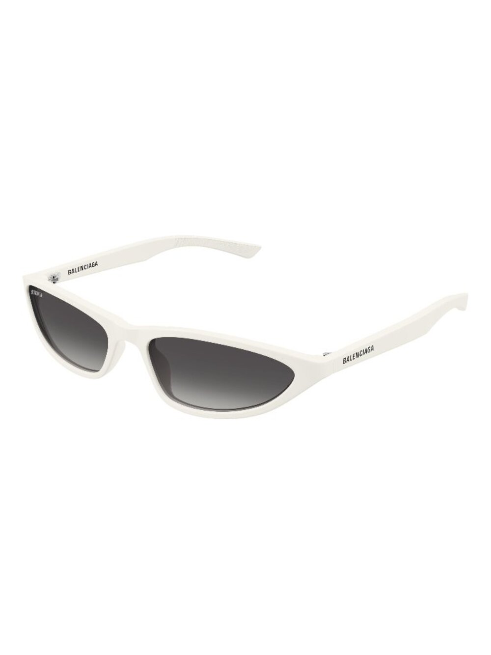 New Balenciaga Women's Sunglasses White Grey Lens Acetate Frame BB0402S 006 59